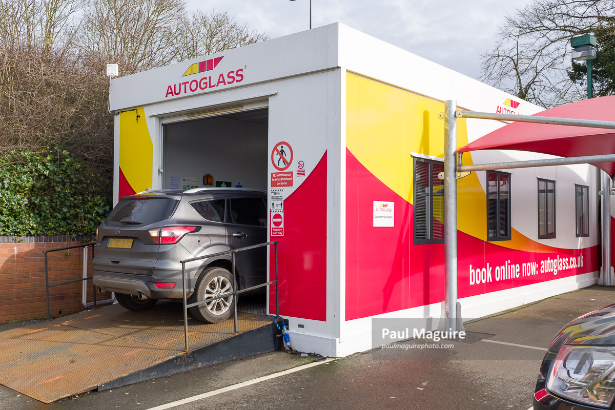 Stock photo Autoglass windscreen repair and replacement, UK