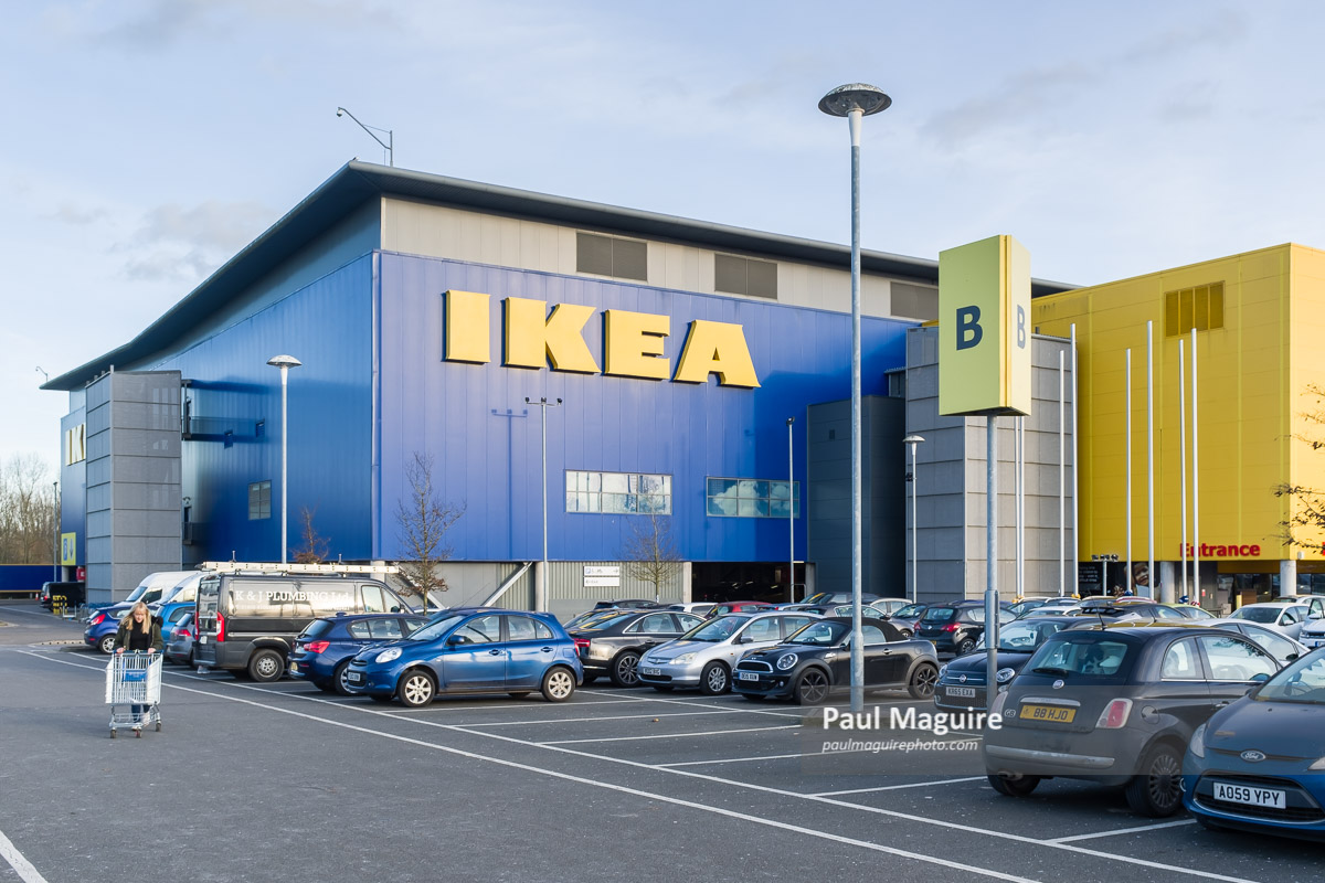 Buy a photo Ikea store, cars and shopper, Milton Keynes, UK Paul