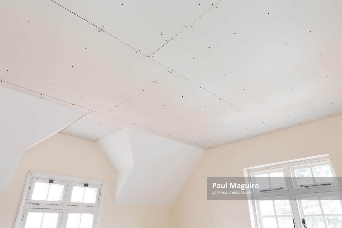 Stock photo Plasterboard ceiling in a house interior renovation