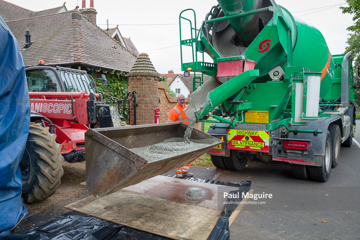 Photo for sale - Cement lorry pouring cement UK - Paul Maguire