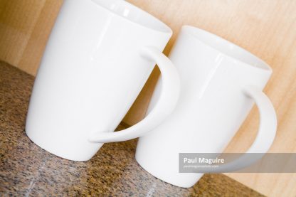 White coffee mugs