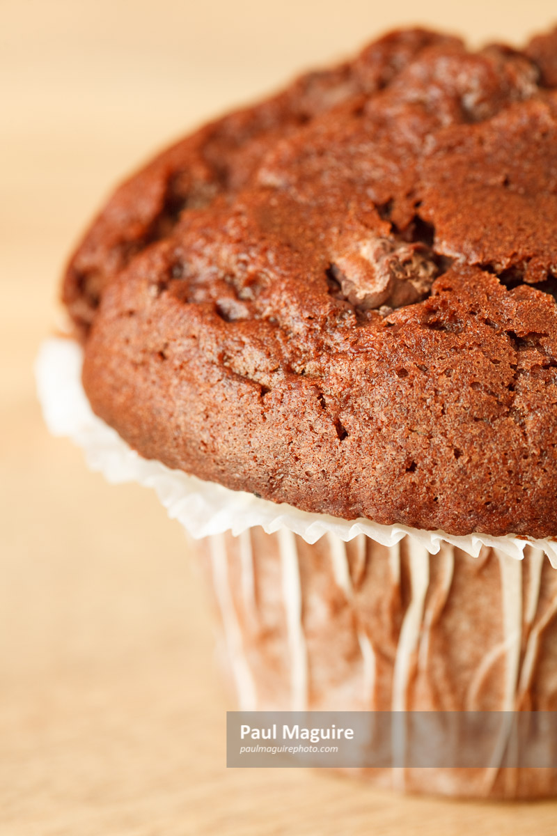 Chocolate muffin closeup
