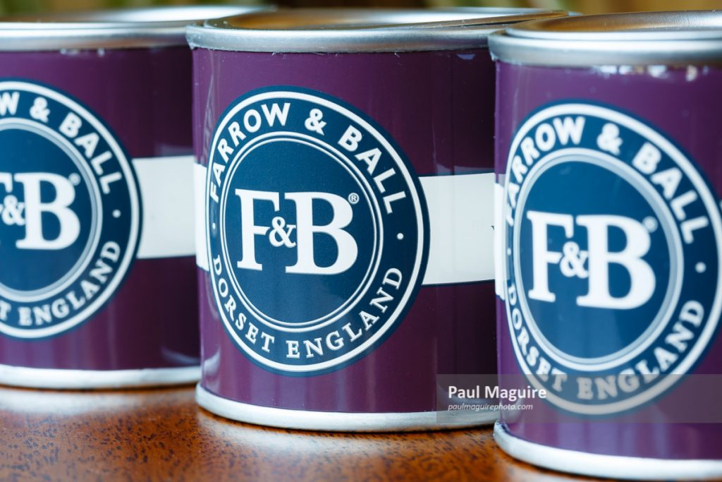 Stock photo Farrow and Ball paint tins, UK Paul Maguire