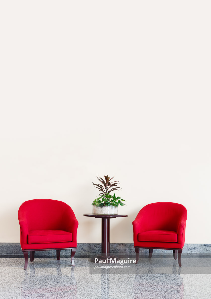 Chairs against a wall