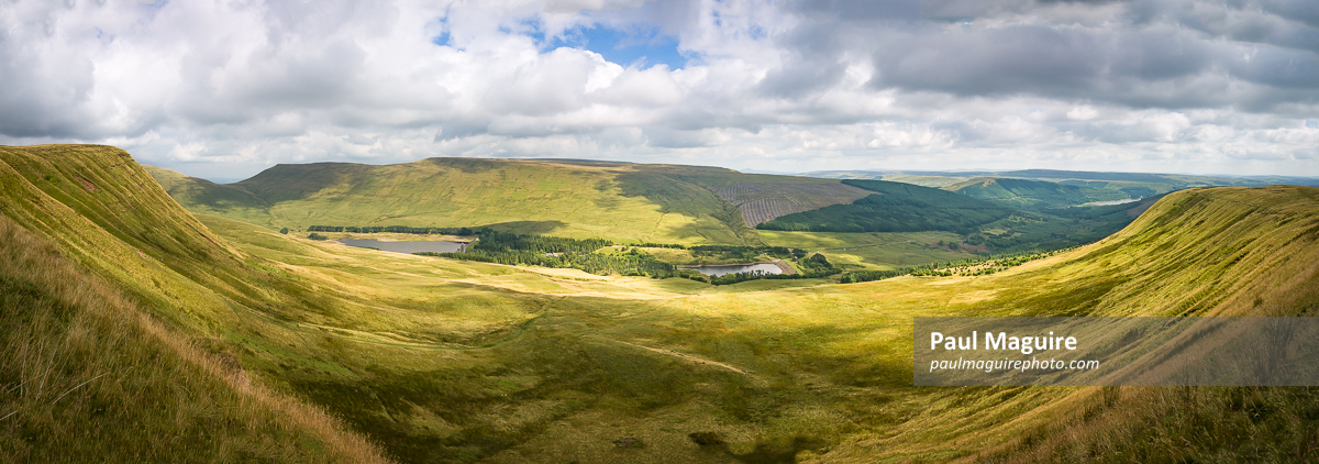 Valley beneath Pen-y-Fan, Brecon Beacons National Park Wales, UK