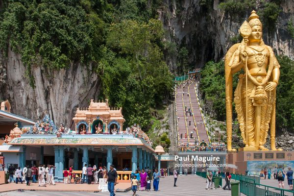 Hindu statue of Murugan outside Batu Caves Kuala Lumpur Malaysia