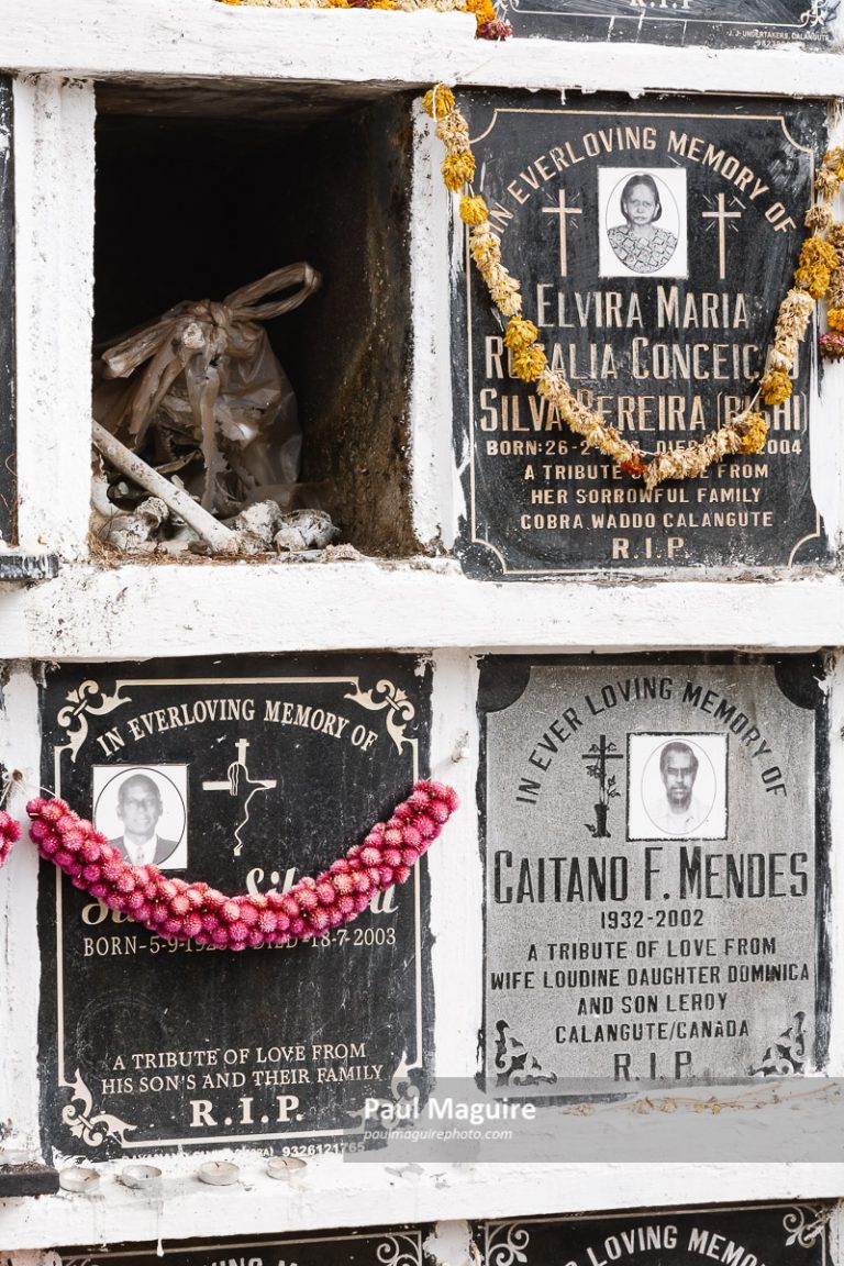Stock photo Cemetery niches, columbarium wall closeup Paul Maguire