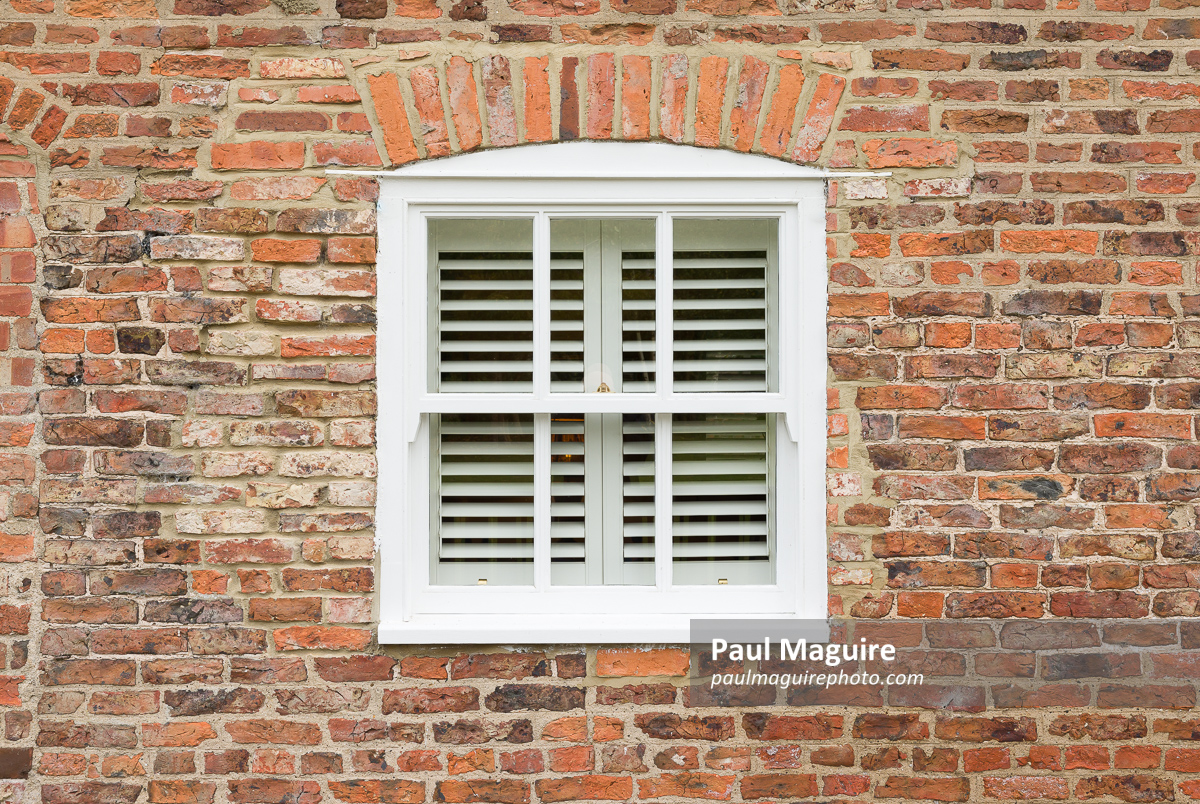 Wooden sash window house exterior, England, UK
