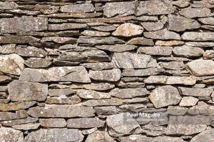 Dry stone wall detail, UK. Full frame pattern or background.